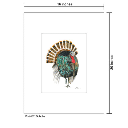 Gobbler, Print (#8467A), Printe Matted, www.printedcanvas.com