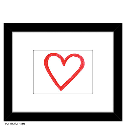 Heart, Print (#8230D), Print Matted, www.printedcanvas.com
