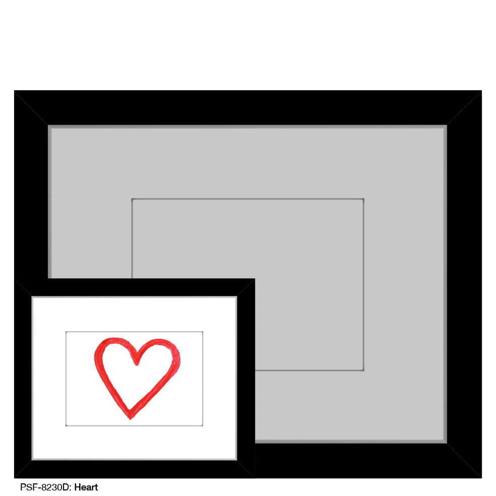 Heart, Print (#8230D), Print Matted, www.printedcanvas.com