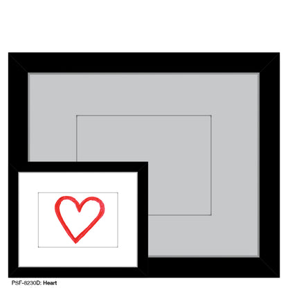 Heart, Print (#8230D), Print Matted, www.printedcanvas.com