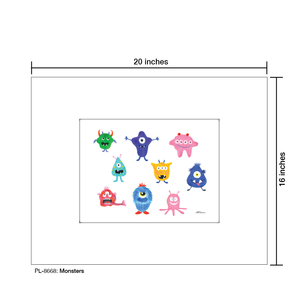 Monsters, Print (#8668) - Printed Canvas