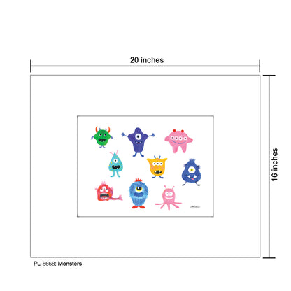 Monsters, Print (#8668) - Printed Canvas