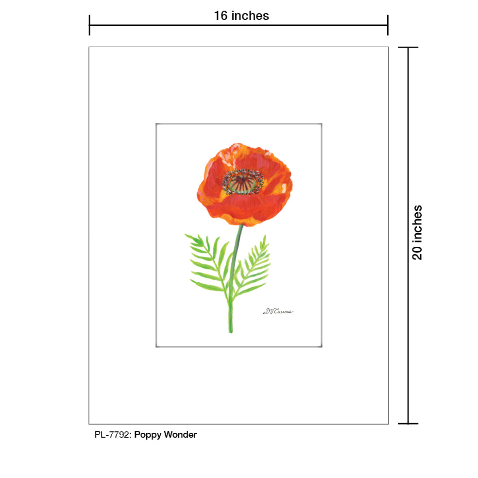 Poppy Wonder, Print (#7792A), Printe Matted, www.printedcanvas.com