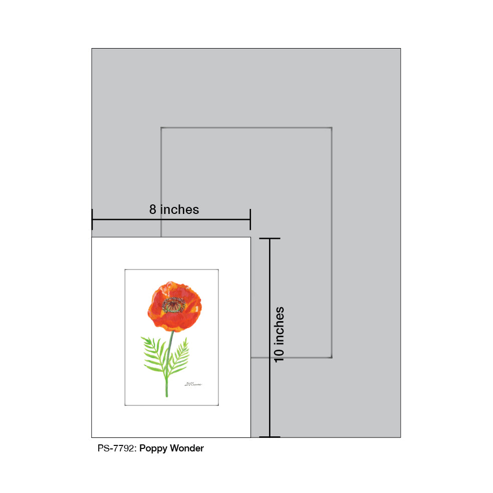Poppy Wonder, Print (#7792A), Print Matted, www.printedcanvas.com