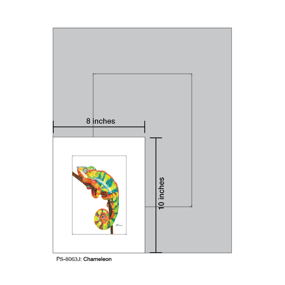 Chameleon, Print (#8063J), Print Matted, www.printedcanvas.com