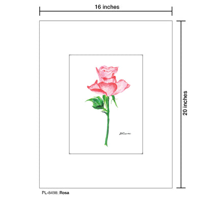 Rosa, Print (#8498B), Printe Matted, www.printedcanvas.com