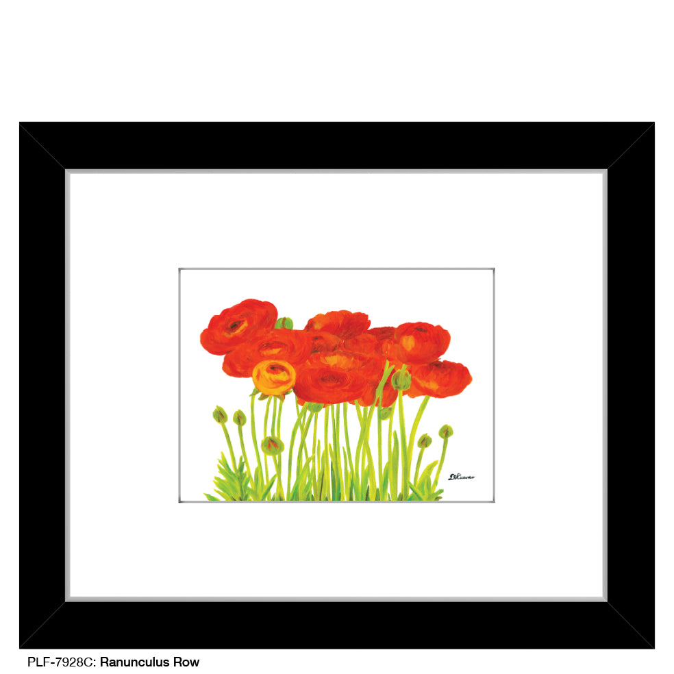 Ranunculus Row, Print (#7928C) - Printed Canvas
