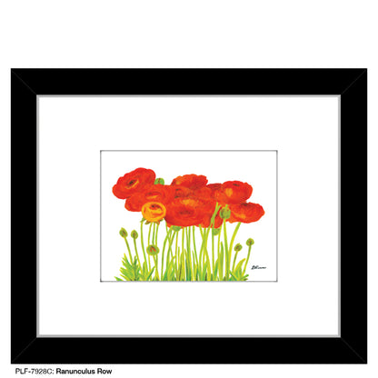 Ranunculus Row, Print (#7928C) - Printed Canvas