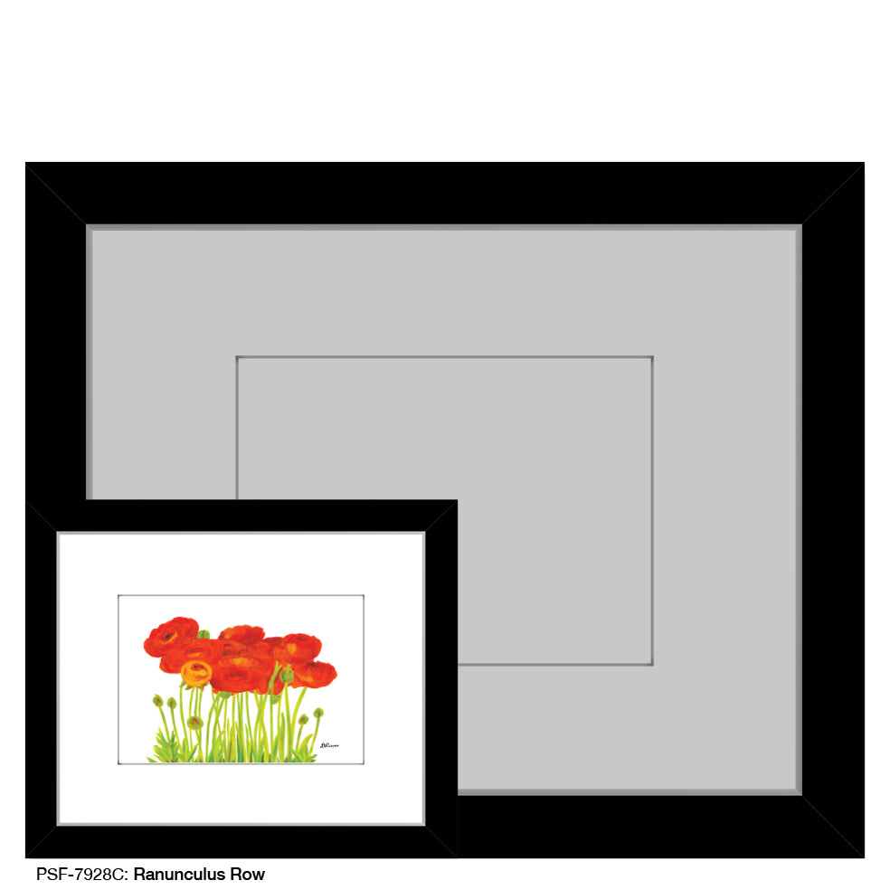 Ranunculus Row, Print (#7928C) - Printed Canvas