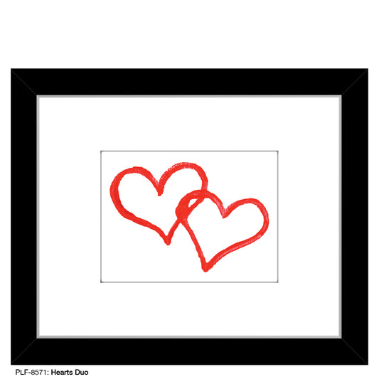 Hearts Duo, Print (#8571) - Printed Canvas