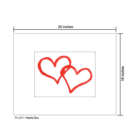 Hearts Duo, Print (#8571A), Printe Matted, www.printedcanvas.com