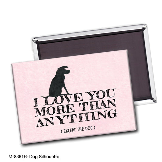 Dog Silhouette, Magnet (M-8361R), front, printedcanvas.com