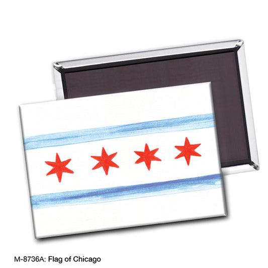 Flag of Chicago, Magnet (M-8736A), front, printedcanvas.com