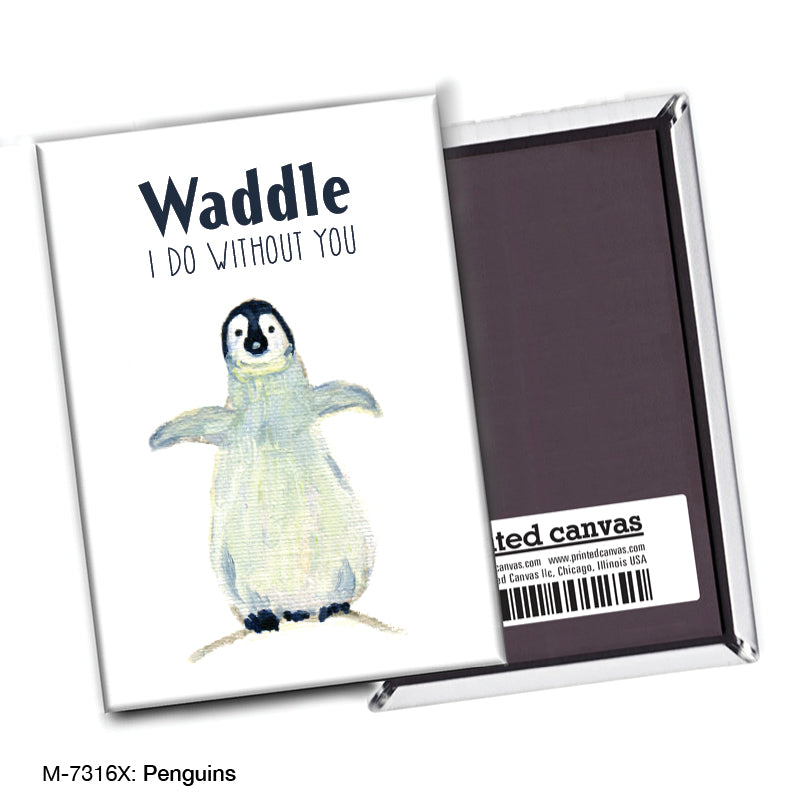 Penguins, Magnet (M-7316X), front, printedcanvas.com