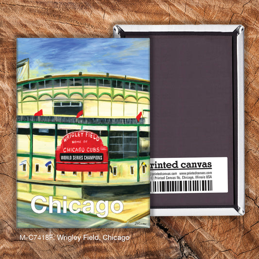 Wrigley Field, Chicago, Magnet (M-7418F), Front, printedcanvas.com