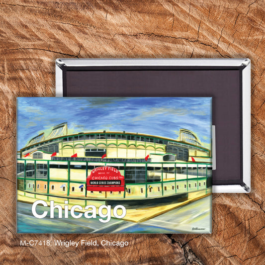 Wrigley Field, Chicago, Magnet (M-7418), Front, printedcanvas.com