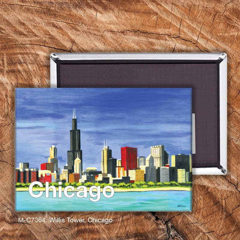Willis Tower, Chicago, Magnet (M-7364B), front, printedcanvas.com