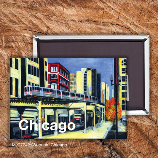 Wabash, Chicago, Magnet (M-7242A), front, printedcanvas.com