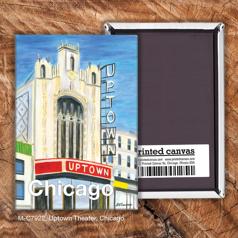 Uptown Theater, Chicago, Magnet (M-7922A),Front, www.printedcanvas.com