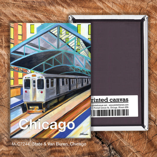 State & Van Buren, Chicago, Magnet (M-7244A), front, printedcanvas.com