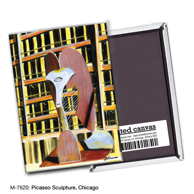 Picasso Sculpture, Chicago, Magnet (M-7520), Blank, printedcanvas.com