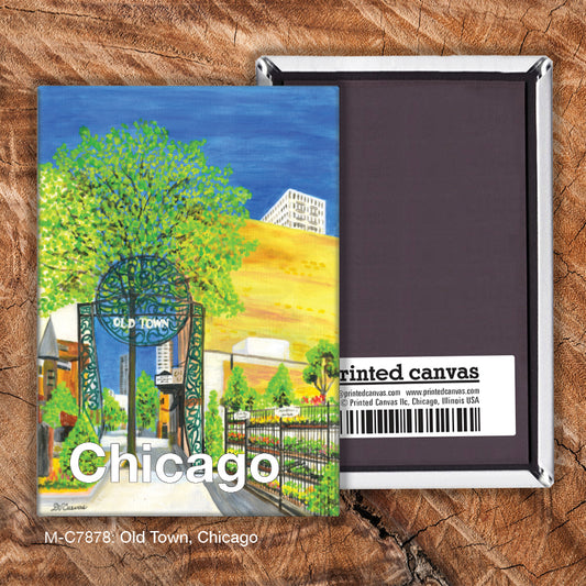 Old Town, Chicago, Magnet (M-7878A), front, printedcanvas.com
