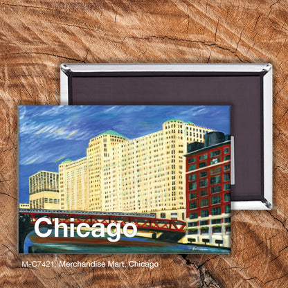 Merchandise Mart, Chicago, Magnet (M-7421A), front, printedcanvas.com