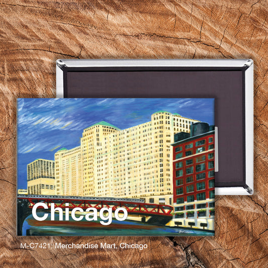 Merchandise Mart, Chicago, Magnet (M-7421A), front, printedcanvas.com