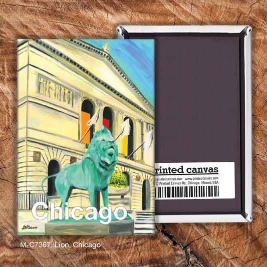 Lion, Chicago, Magnet (M-7367A), front, printedcanvas.com