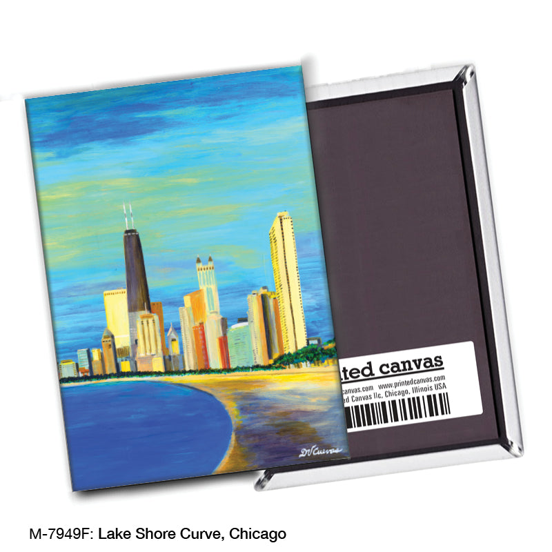 Lake Shore Curve, Chicago, Magnet (M-7949F), blank, printedcanvas.com