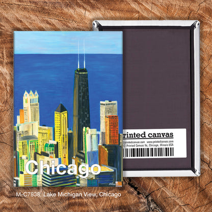 Lake Michigan View, Chicago, Magnet (M-7838A), front, printedcanvas.com