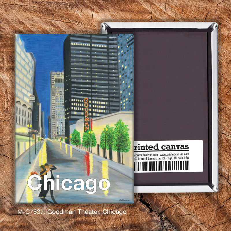 Goodman Theater Chicago, Magnet (M-7837), Front, printedcanvas.com