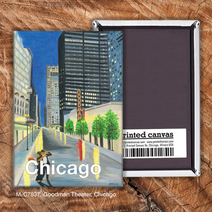 Goodman Theater Chicago, Magnet (M-7837), Front, printedcanvas.com