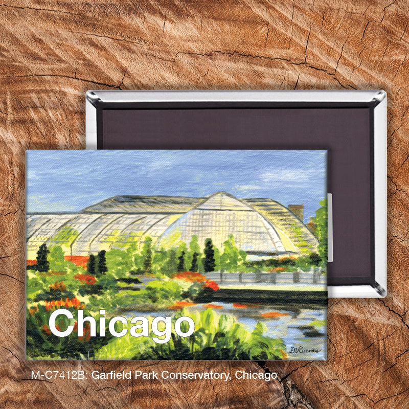 Garfield Park Conservatory, Chicago, Magnet (M-7412B), front, printedcanvas.com
