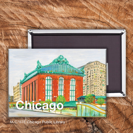 Chicago Public Library, Magnet (M-7833A), front, printedcanvas.com
