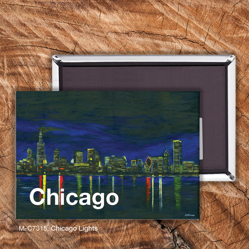 Chicago Lights, Magnet (M-7315A), front, printedcanvas.com