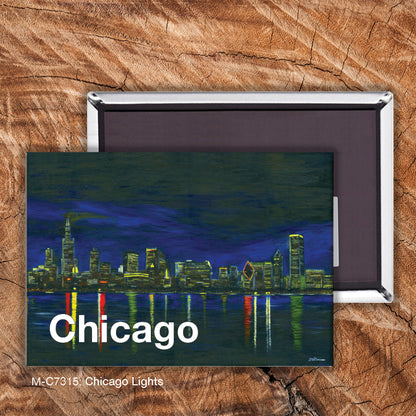 Chicago Lights, Magnet (M-7315A), front, printedcanvas.com
