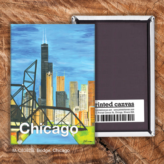 Bridge, Chicago, Magnet (M-8382B), Front, printedcanvas.com