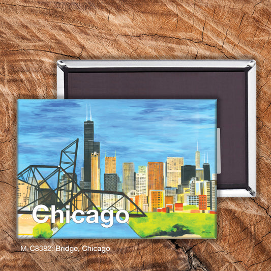 Bridge, Chicago, Magnet (M-8382), Front, printedcanvas.com