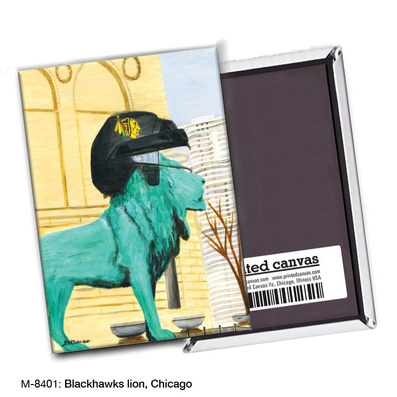 Blackhawks Lion, Chicago, Magnet (M-8401A), blank, printedcanvas.com