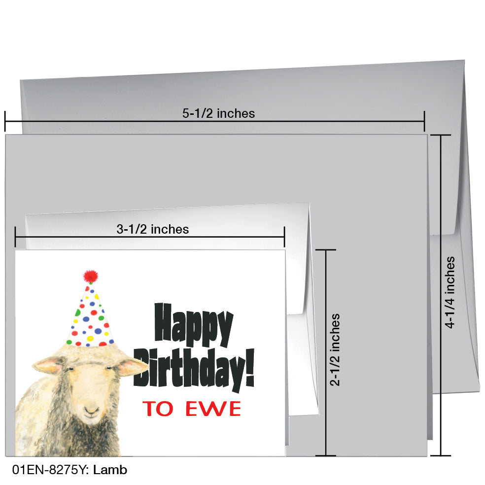 Lamb, Greeting Card (8275Y), Enclosure, www.printedcanvas.com