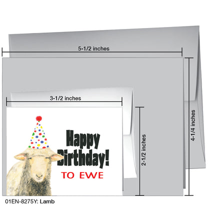 Lamb, Greeting Card (8275Y), Enclosure, www.printedcanvas.com