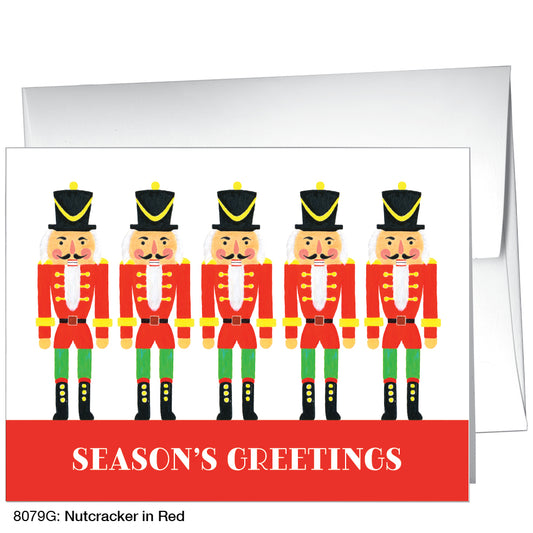 Nutcracker In Red, Greeting Card (8079G), A2, printedcanvas.com