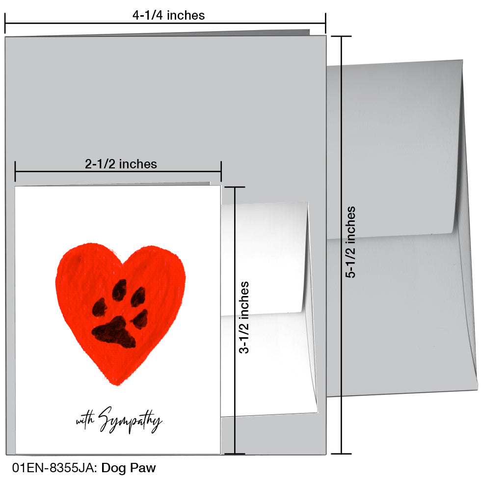 Dog Paw, Greeting Card (8355JA), Enclosure, printedcanvas.com