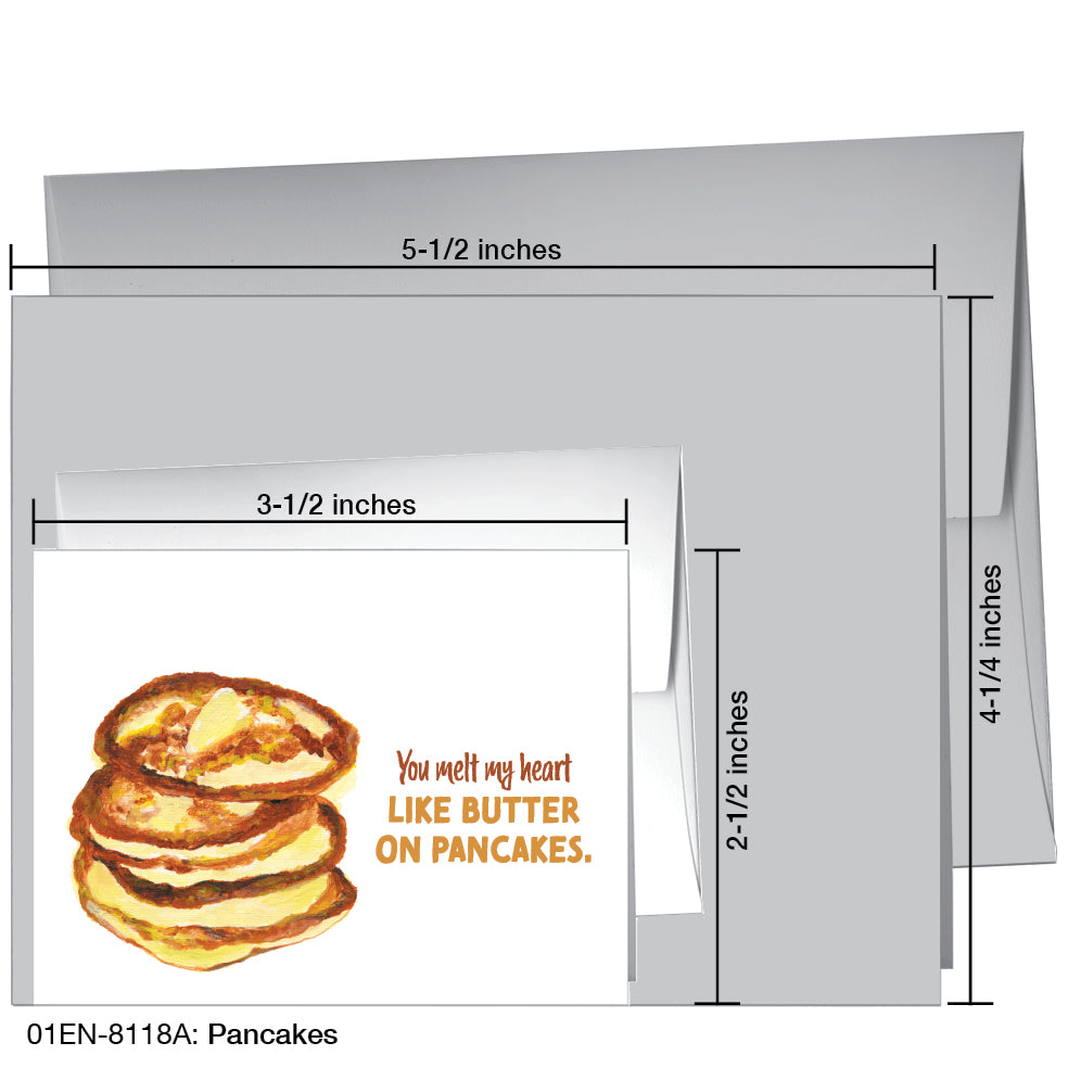 Pancakes, Greeting Card (8118A), Enclosure Card, www.printedcanvas.com