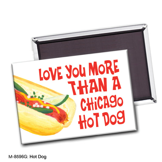 Hot Dog, Magnet (M-8596G), Front, printedcanvas.com