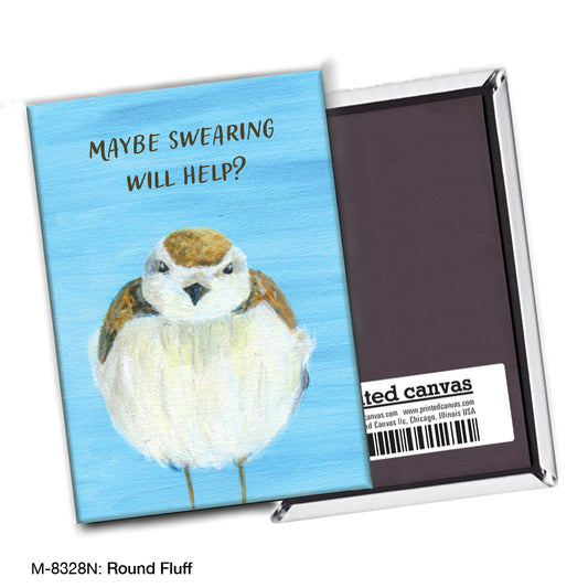 Round Fluff, Magnet (M-8328N), Front, printedcanvas.com