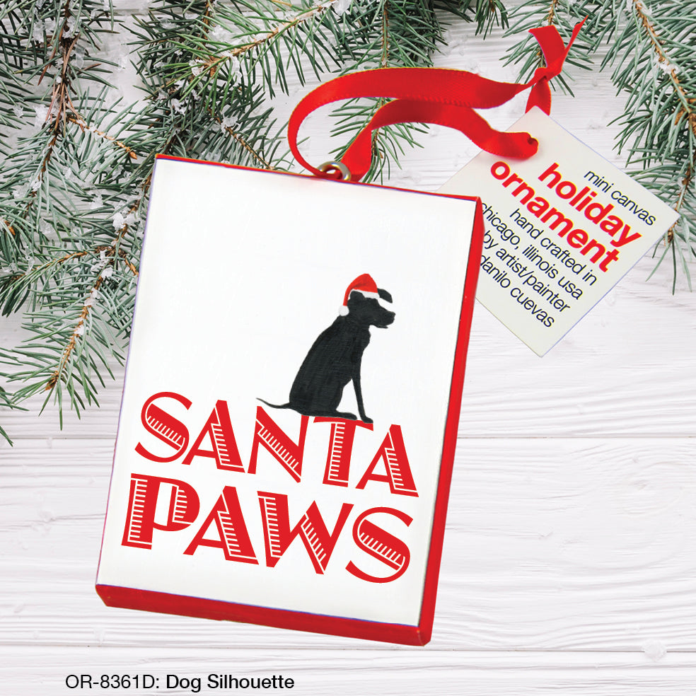 Dog Silhouette, Ornament (OR-8361D), Front, printedcanvas.com