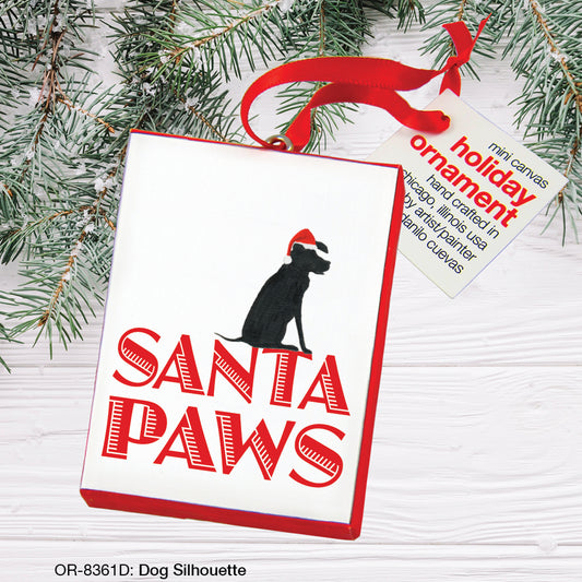 Dog Silhouette, Ornament (OR-8361D), Front, printedcanvas.com