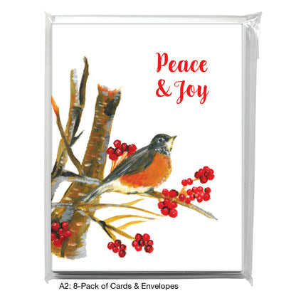 Robin, Greeting Card (7357B), 8-Pack, www.printedcanvas.com